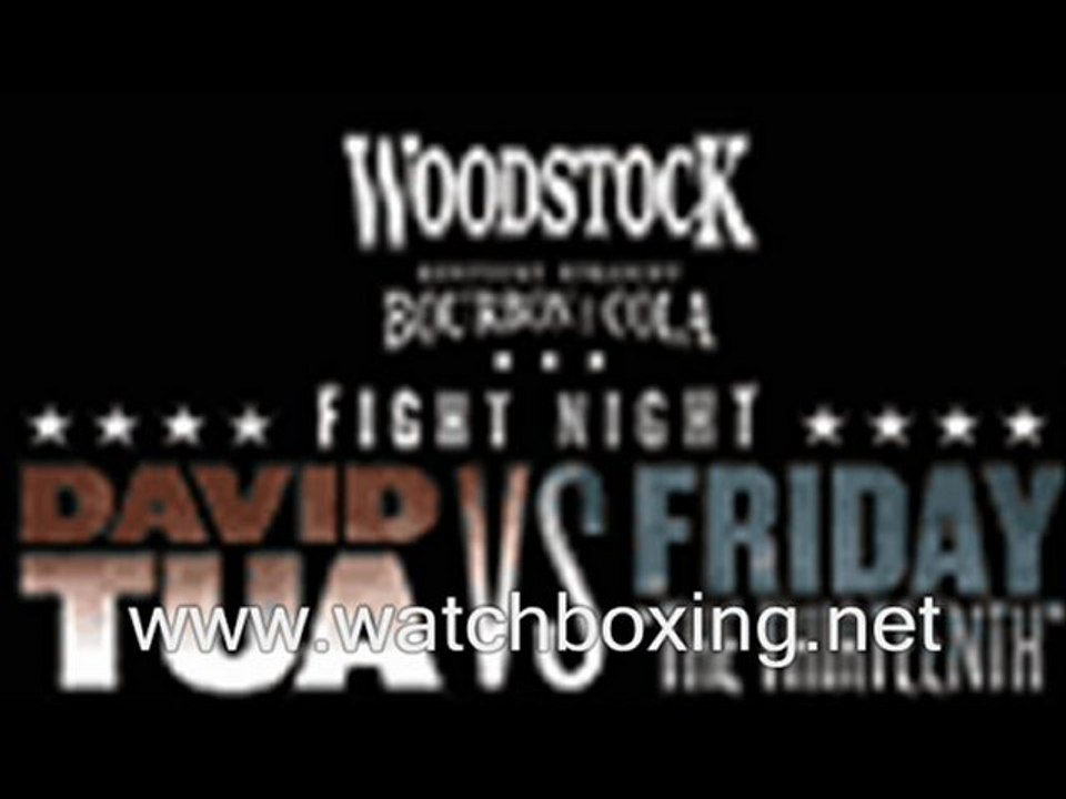 watch David Tua vs Friday Ahunanya March Live Streaming