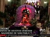 Cientos de devotos veneran al Nazareno de San Pablo
