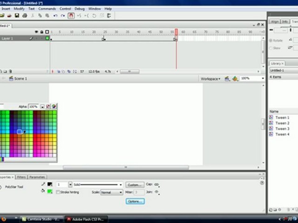 Flash CS3 Motion Tween ve Shape Tween