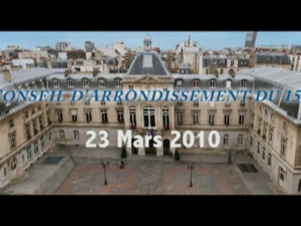 Conseil d'arrondissement du 15e du 23 mars 2010
