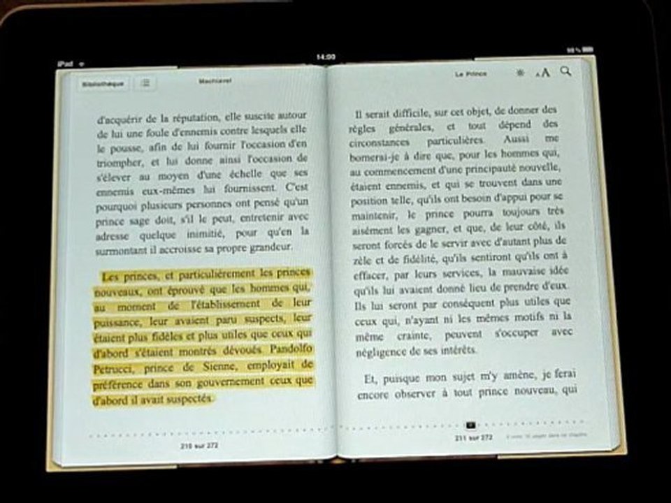 Découverte d'iBooks sur iPad