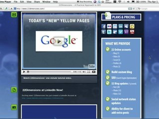 22Dimensions Screencast 1