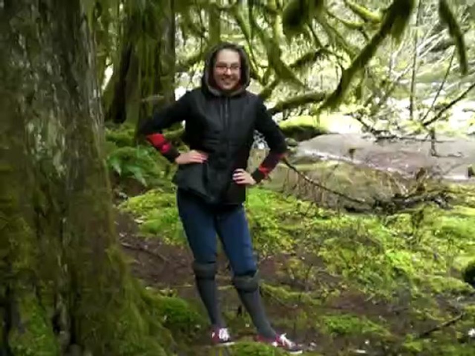 Veronika is goofing around