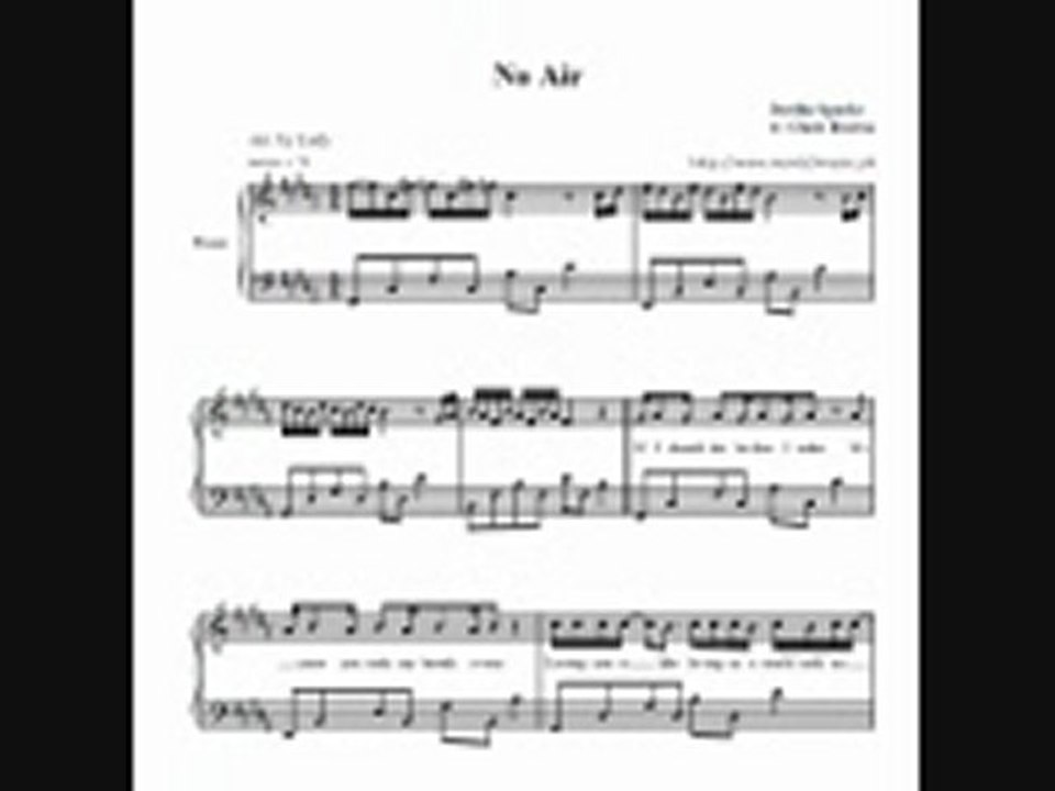 Jordin Sparks - No Air (piano sheet music)