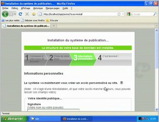 Lancer EasyPhp et installer SPIP avec Firefox