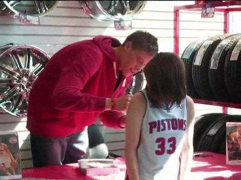 Belle Tire Event with Detroit Piston Jonas Jerebko