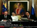 Putin celebra convenios firmados con Venezuela