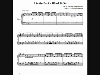 Linkin Park - Bleed It Out (piano sheet music)