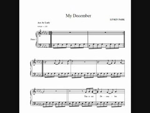 Linkin Park - My December (piano sheet music)