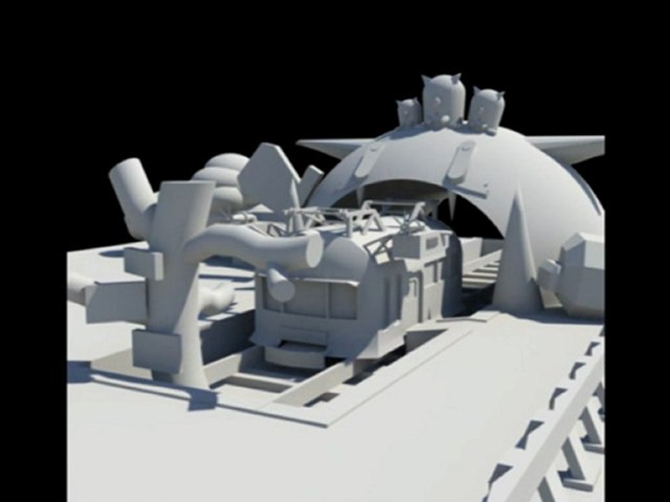 Entrée du Gold Saucer en 3D