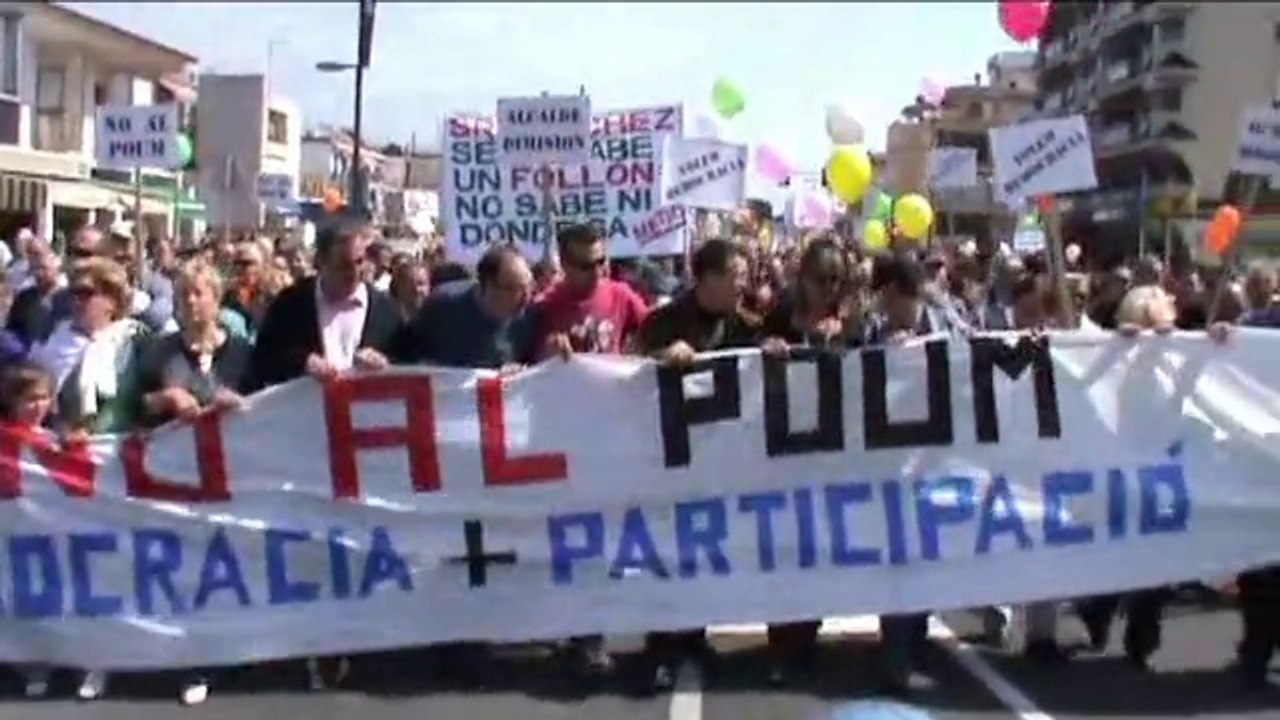Manifestación NO AL POUM 3·Abril 2010