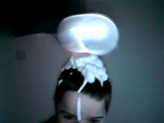 Whipped cream on head