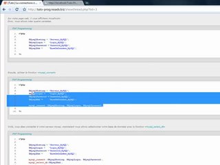 [Tuto.] La connections à une base de donnés de type MySQL