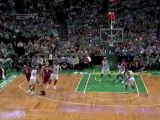 LeBron James connects with Jamario Moon for the alley-oop.