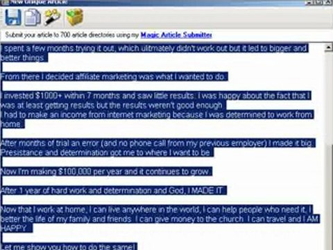 Stay away from the unique article wizard!