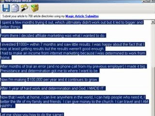 Stay away from the unique article wizard!