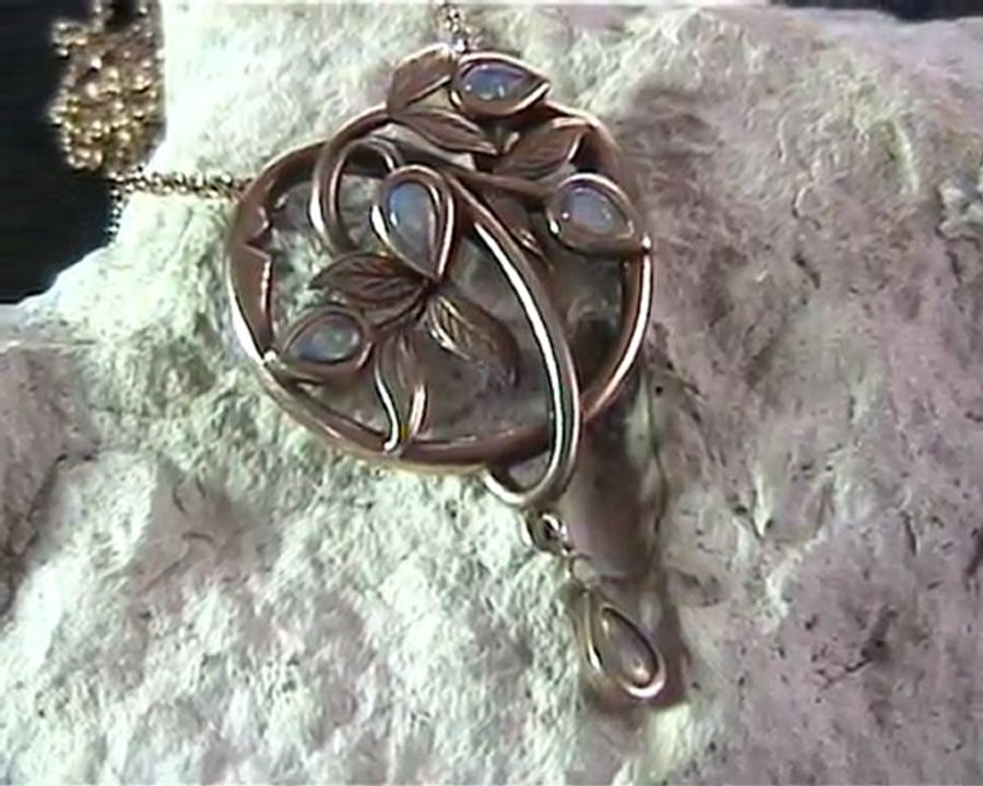 Florales Collier Halskette Jugendstil Modern Style