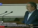 Raúl Castro llama a elevar producción agrícola en Cuba
