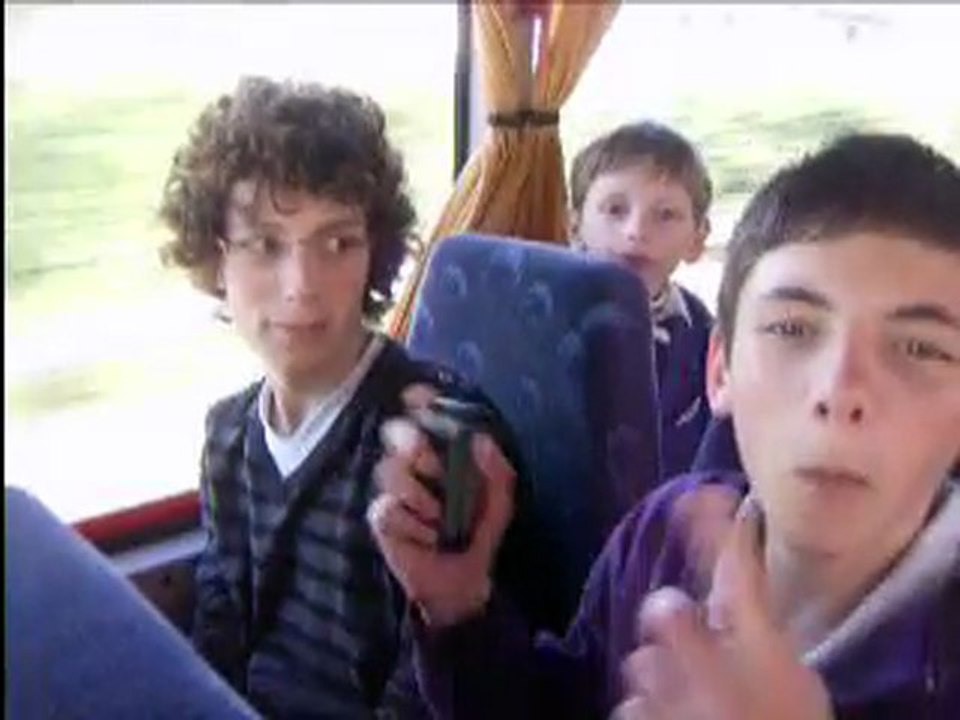 sur la route pour Bordeaux, devant du bus