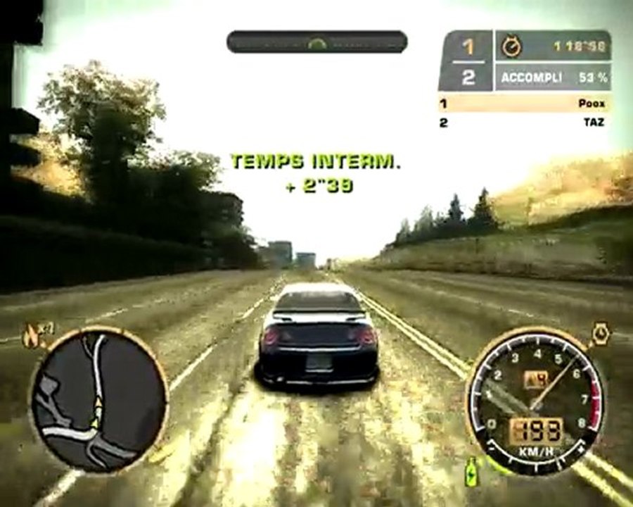 need for speed most wanted blacklist n°14 TAZ course 2