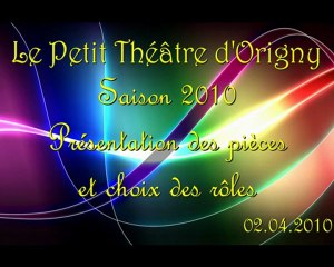 Le Petit Théâtre - saison 2010 - pièces et rôles