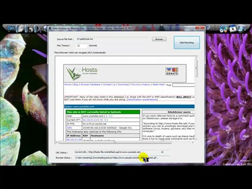 URL Browser to navigate or browse websites with URL file