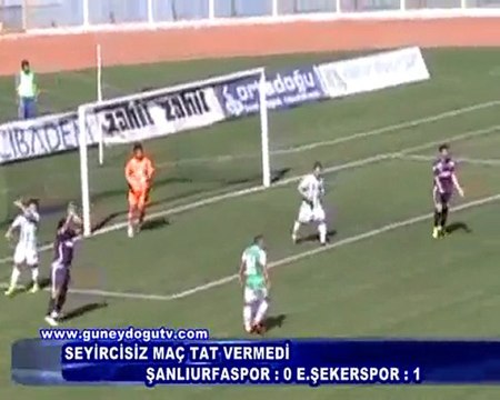 Şanlıurfaspor-E.Şekerspor 0-1 - urfaspor.org