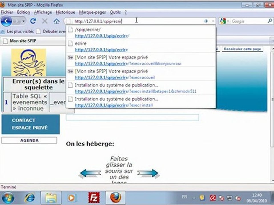 Restaurer son spip de prod en local (Windows)