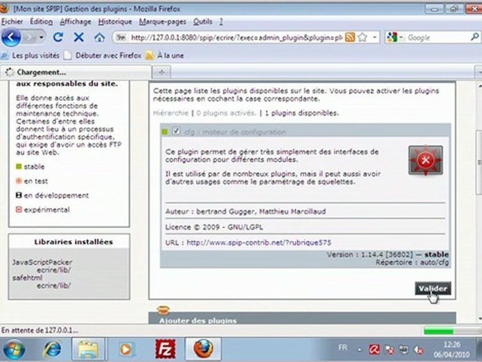 Installer un plugin spip : exemple "contact"