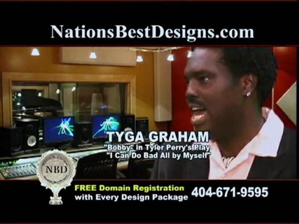 Nations Best Design Commercial w/ Tyler Perry's Tyga Graham