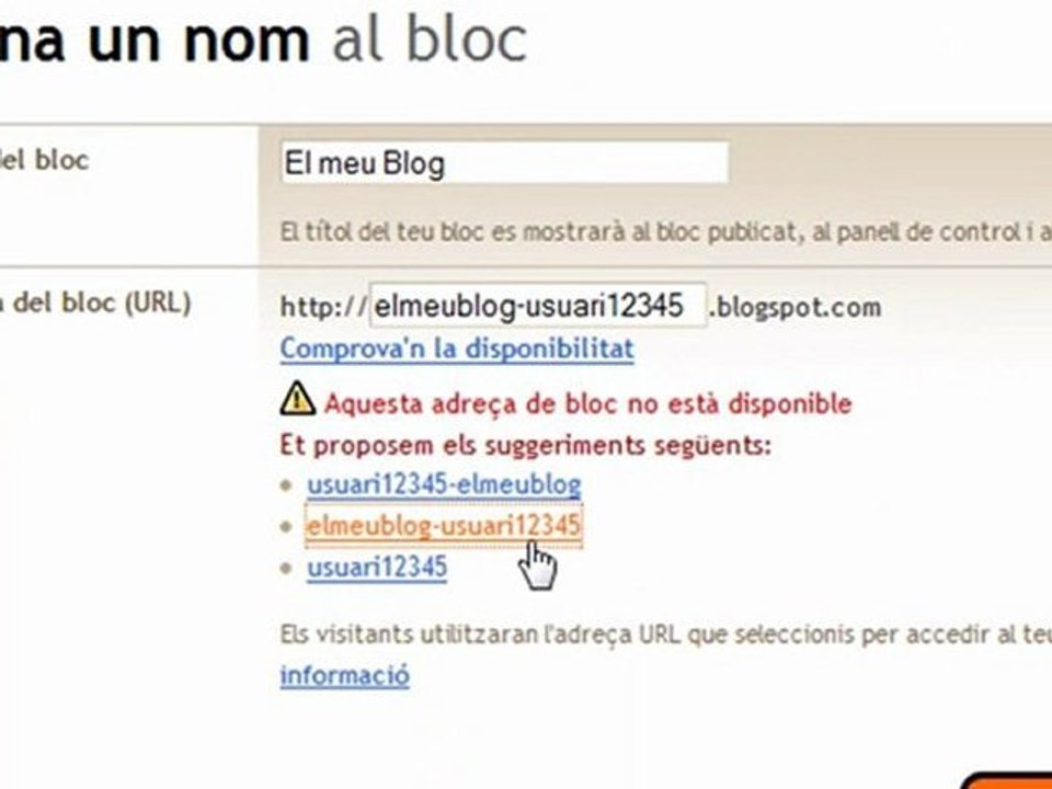 Video-tutorial, com utilitzar Blogger 1