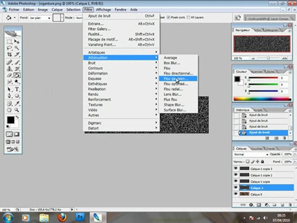 Tuto Photoshop " Creer un effet de Pluie " en .Gif