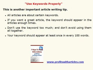 Five Important Article Writing Tips V2