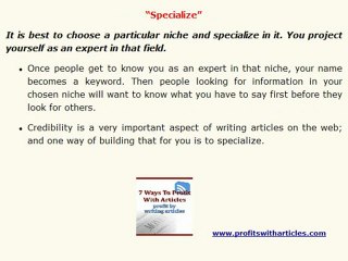 Writing Articles for the Web V9
