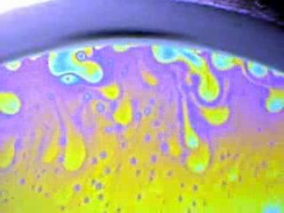 Bulle de savon en macroscopie