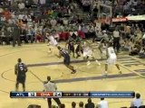 Boris Diaw grabs the board and throws the long pass to Steph