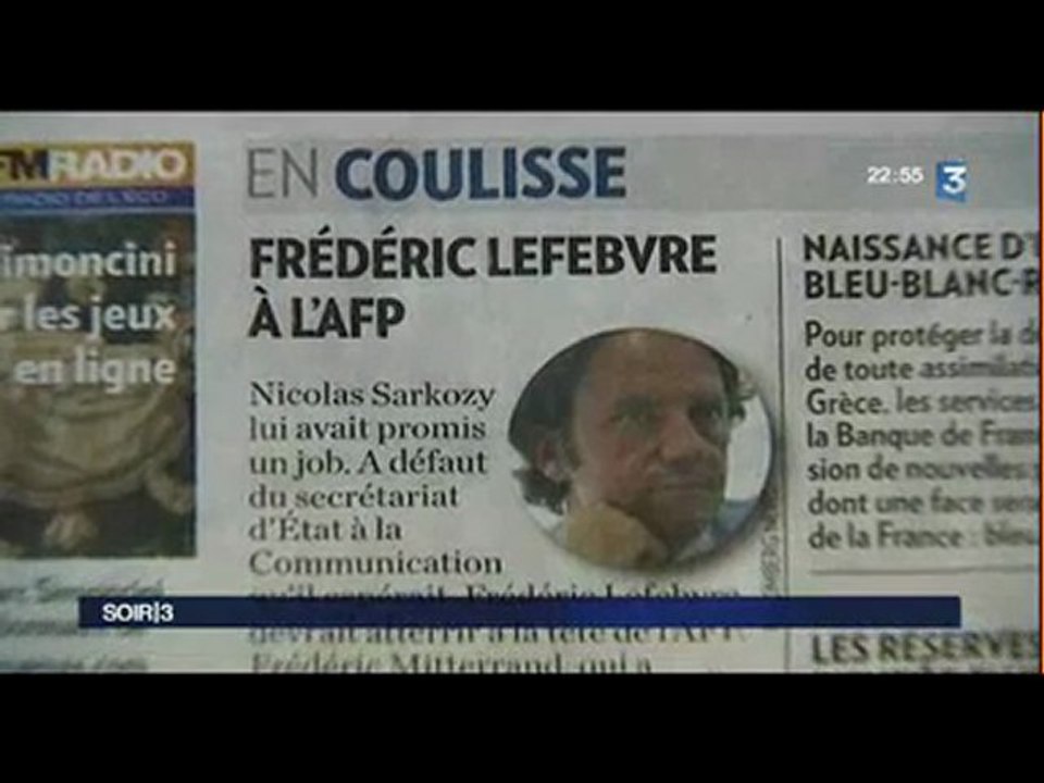 F. Lefebvre - Soir 3 - France 3 - 01/04/2010