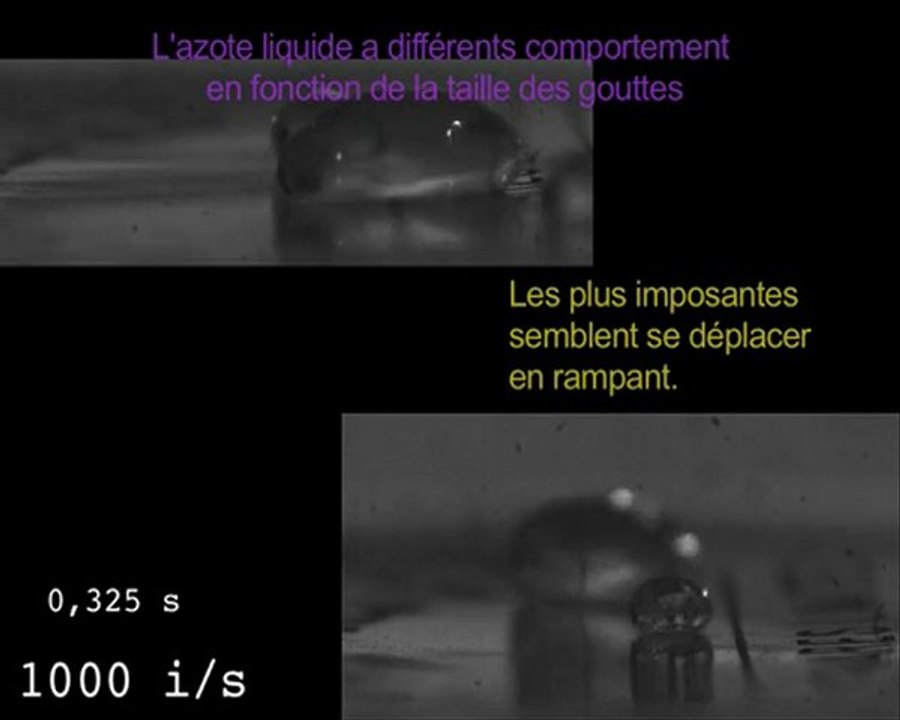 Azote liquide en vidéo rapide (-196° et 1000 i/s)
