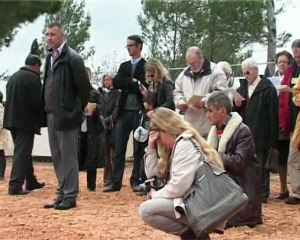 Pose de la première pierre de la chapelle à saint Joseph