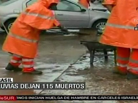 Lluvias en Brasil dejan 115 muertos