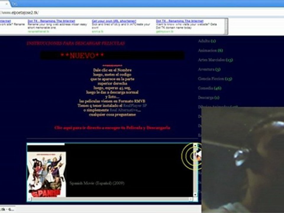 Tutorial de como bajar peliculas de mi pagina web