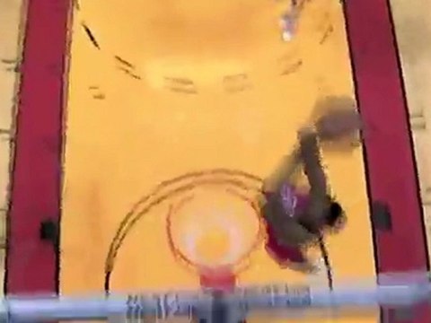 Andre Iguodala puts the ball on the mark for Samuel Dalember