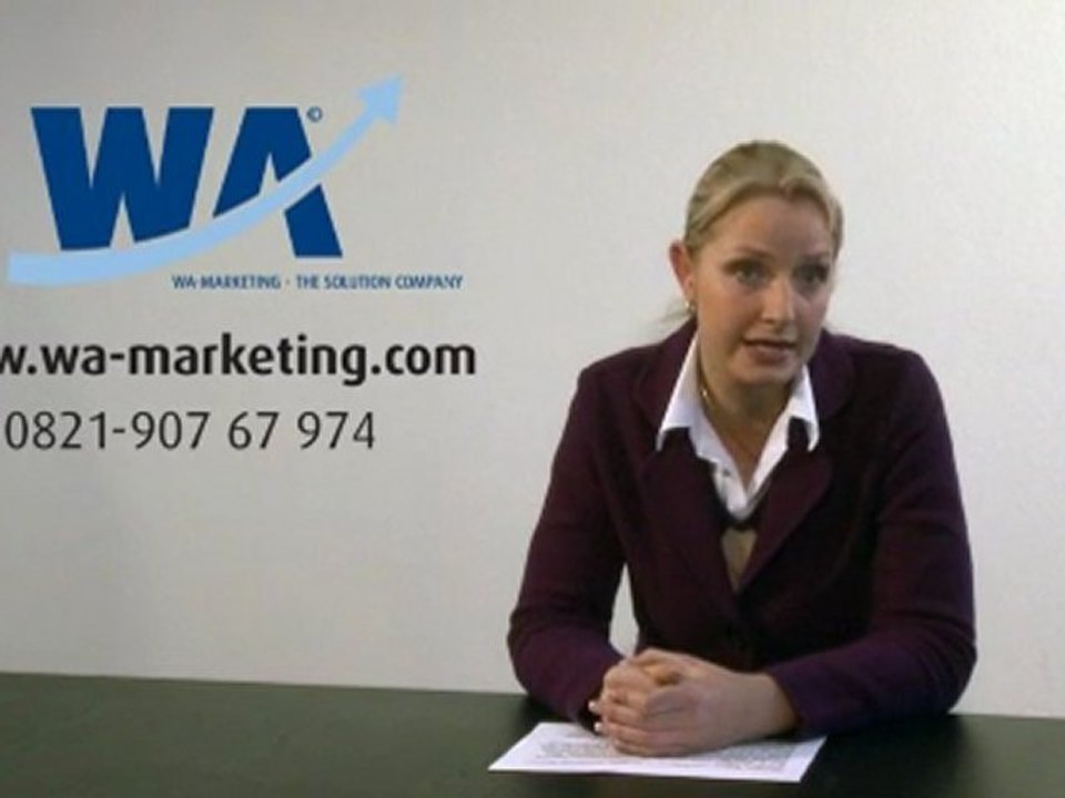 Produktvideo Vorteile präsentiert von WA-Marketing
