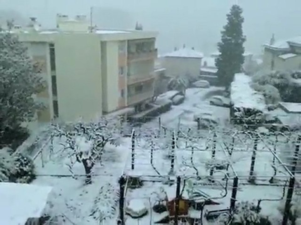 Neige a Nice cote d'azur 11 fevrier 2010