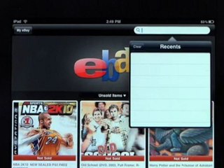eBay iPad App Demo