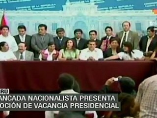 Humala: acusó de incapacidad moral permanente al mandatario