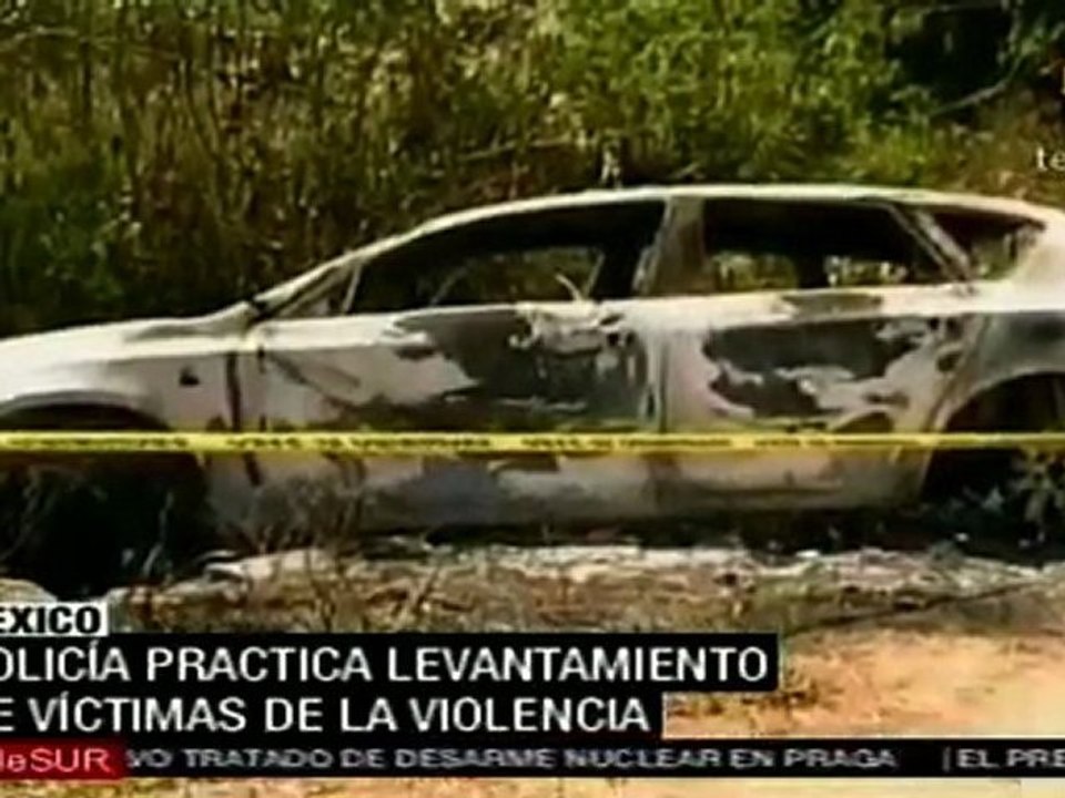 Efectivos de la policía encontraron 8 cuerpos calcinados en