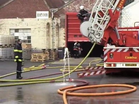 Fourmies - Les pompiers à l'action