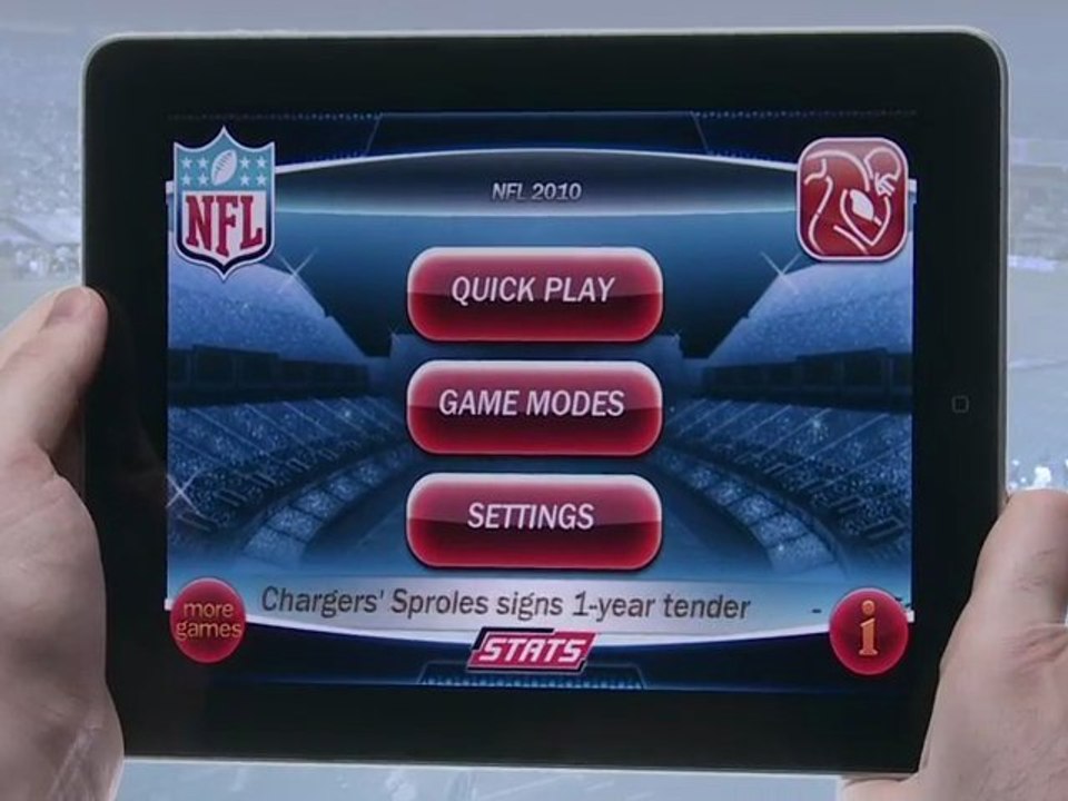 Jeux Gameloft iPad : NFL 2010 HD (Gameplay)