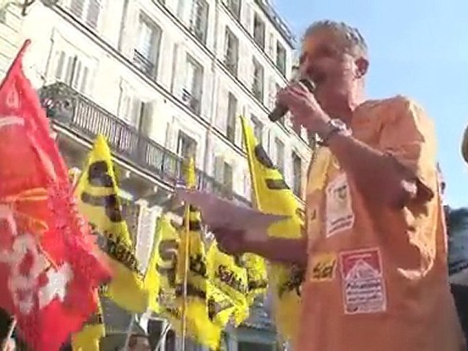 Prise de parole fédération SUD contre la privatisation